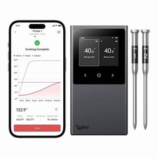 Typhur Sync Dual Wireless Meat Thermometer with 2 Probes BBQ Model WT03