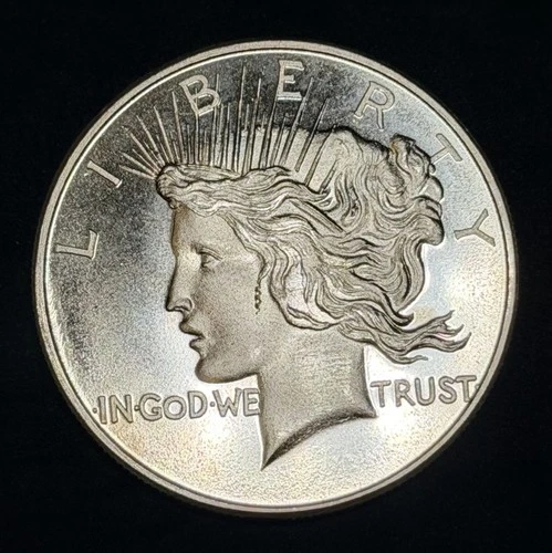 1 oz Silver Peace Round BU .999 Fine, One Troy Ounce, Vintage No Reserve #621