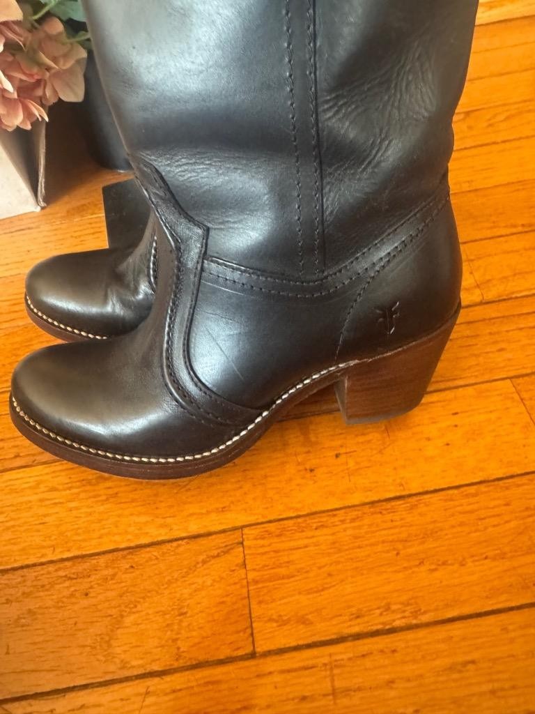 FRYE 77230 Boots Jane Stitch 14L black boots 6B (1400 image 8