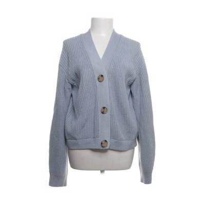 H&M, Strickjacke, Damen, Größe: S, Blau, Baumwolle/Acryl, Einfarbig #qmG