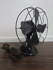 RARE Antique Black Menominee Electric Manufacturing Fan 8" Dia Michigan Works! — photo 7