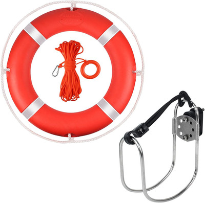 Life Ring, 23''/28'' Boat Safety Throw Rings, Life Preserver Ring with Bracket and