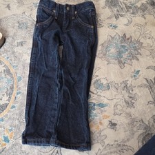 Wrangler Boys 4 Slim Straight Jeans Dark Wash Adjustable Waist 1013JSEDD