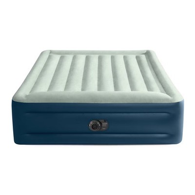 Intex Elevated 18'' Pillow Rest Queen Air Mattress with Internal Pump -