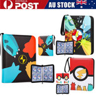 Poke-mon Theme Trading Card Binder Album Folder Holds 400 Cards Zipper Case AU