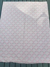 Pottery Barn Kids Pink Rainbow Hearts Twin Duvet 68x86" Organic Cotton Gemela