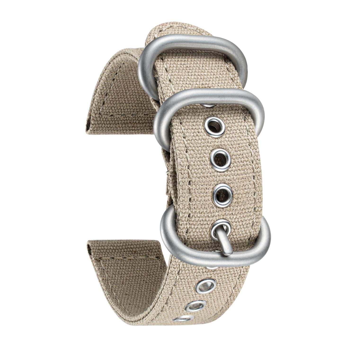 Bracelet montre en toile beige de 22mm pour habiller vos sorties outdoor et tenues décontractées