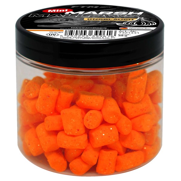 (17,11€/100G) Ftm Marshmallow Mini Schwimmend 35 G Orange Knoblauch ForellenköDe-image