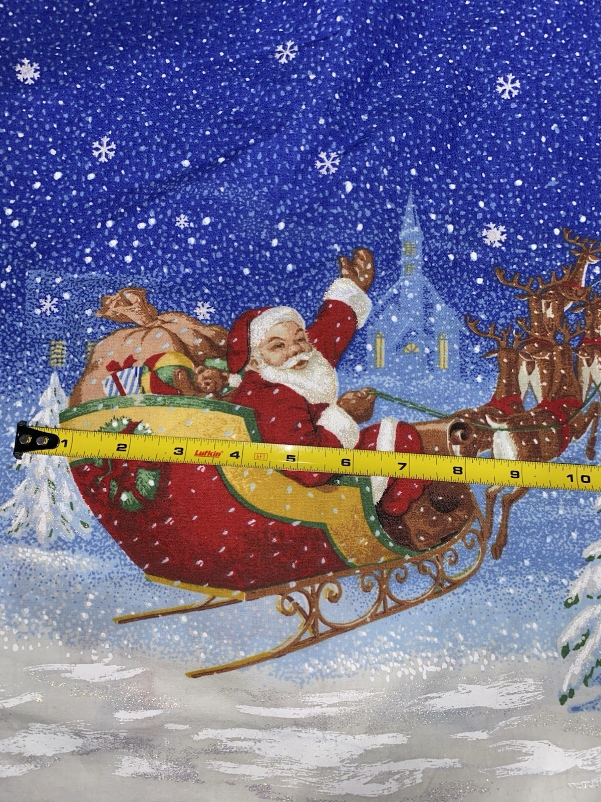 Daisy Kingdom Night Before Christmas Border Fabric Cotton 5.5 Yds READ