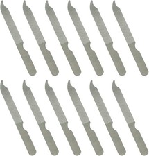 12 Pcs Stainless Steel Double-sided Metal Nail Files for Fingernails  Toenails