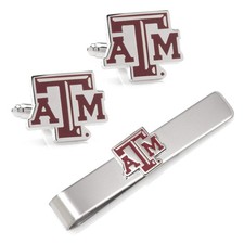 NCAA Texas A M Aggies Cufflinks and Tie Bar Gift Set