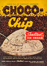 1959 Sealtest Ice Cream Choco Chip Print Ad National Dairy Products Corp