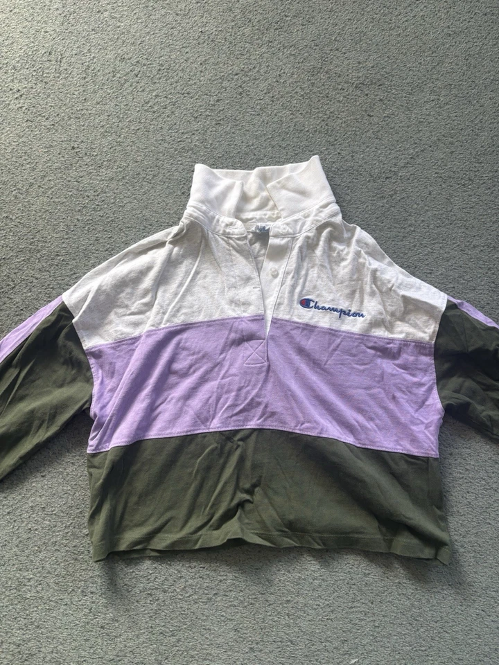 Champion Long Sleeve Cropped Rugby Polo