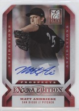 2013 Elite Extra Edition Aspirations Die-Cut Signatures Matt Andriese Auto 0ps7