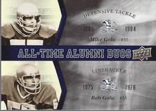 2013 UD Notre Dame All Time Alumni Duos #ATADGG Mike Golic/Bob Golic FB