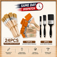 24 Pack Paint Brush Brushes Set Decorating DIY Painting