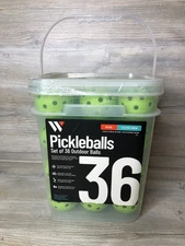 36x New Nib Pickleballs Outdoor Pack Of  By Wildside Bright Green Court Pickle