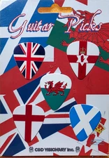 C & D Visionary Inc 5 Guitar Picks UK British BRAND NEW IN PACKAGE / FREE SHIPP