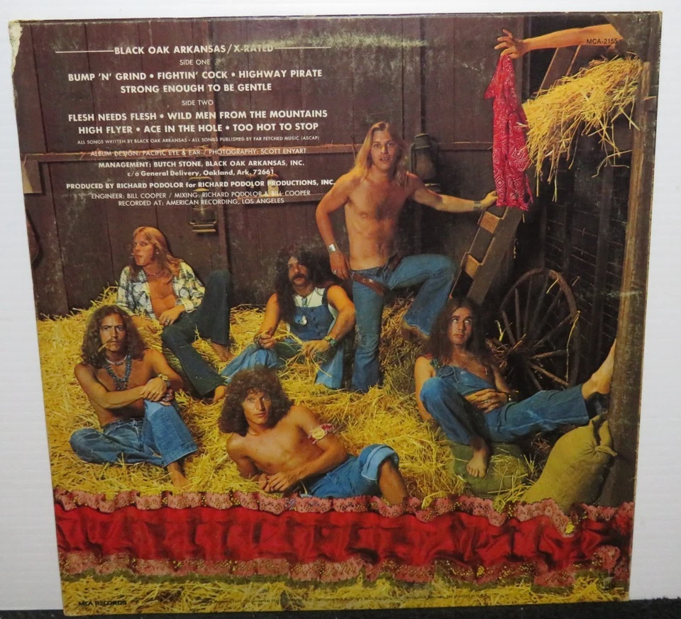 BLACK OAK ARKANSAS X RATED (VG+) MCA-2155 LP VINYL RECORD Foto 2 de 4