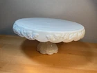 Vintage Pedestal Westmorland Cake Stand White Milk Glass Paneled Grape 11"