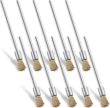 10 Pcs Wire Brush Extended Cleaning End Brushes Pen Wire Scrub 3 Mm Mandrel Rust