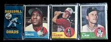 1963 Topps Baseball Rack. VERN LAW, BILL WHITE, GORDY COLEMAN AND MORE