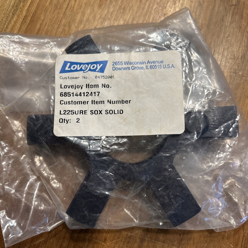 LOVEJOY L-225 JAW COUPLING SPIDER HUB INSERT, GENUINE OEM LOVEJOY COUPLING