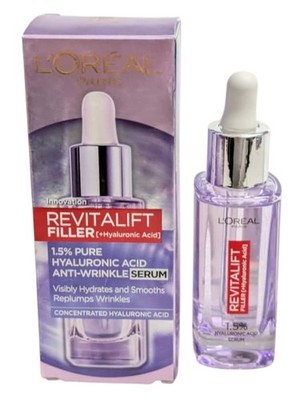 L'Oreal Revitalift Filler 1.5% Pure Hyaluronic Acid Face Serum 1 oz / 30ml