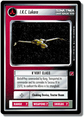 I.K.C. Lukara - Blaze of Glory - Star Trek CCG 1E