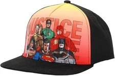 Bioworld Justice League of America Squad YOUTH Black Snapback Hat