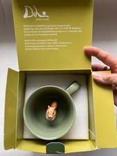 Diho Club Squirrel Ceramic Cup With 3D Animal Inside 12oz. Light Green With Box