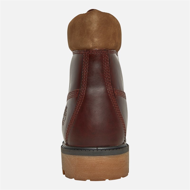Timberland Mens Heritage 6 Inch Lace Up Boots Burgundy Full Grain image 3