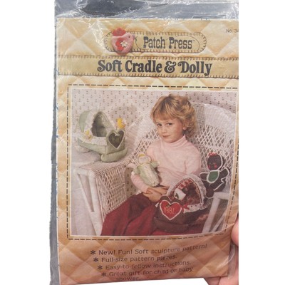 vintage Soft Cradle & Dolly sewing pattern #348C by Patch Press