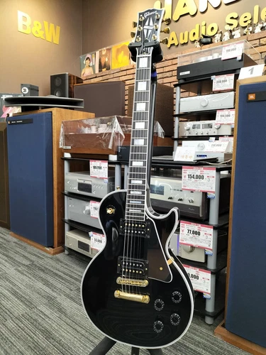 Gibson Les Paul Custom Shop Vos Ebony Electric Guitar