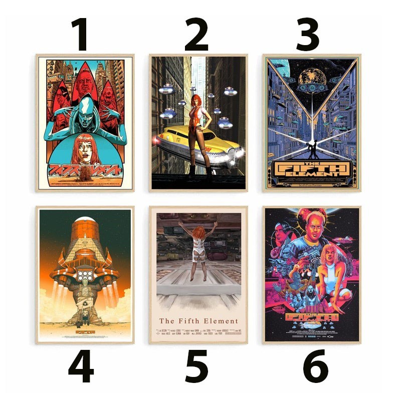 Il Quinto Elemento Poster Film Set Fantascienza Retro Wall Art Collezione