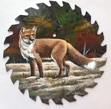 RED FOX Hand Panted saw blade 7 1/4"  local artist