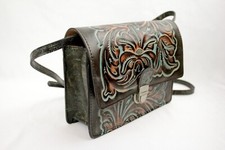 PATRICIA NASH WOMEN'S TOOLED TURQUOISE COLLECTION LAURENTINA MEDIUM LEATHER...