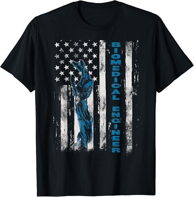 Vintage Biomedical Engineer American Flag Gift Unisex T-Shirt