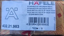 (5 Pairs) Hafele Full Extension Ball Bearing Drawer Slides 432.21.983 100 Lbs
