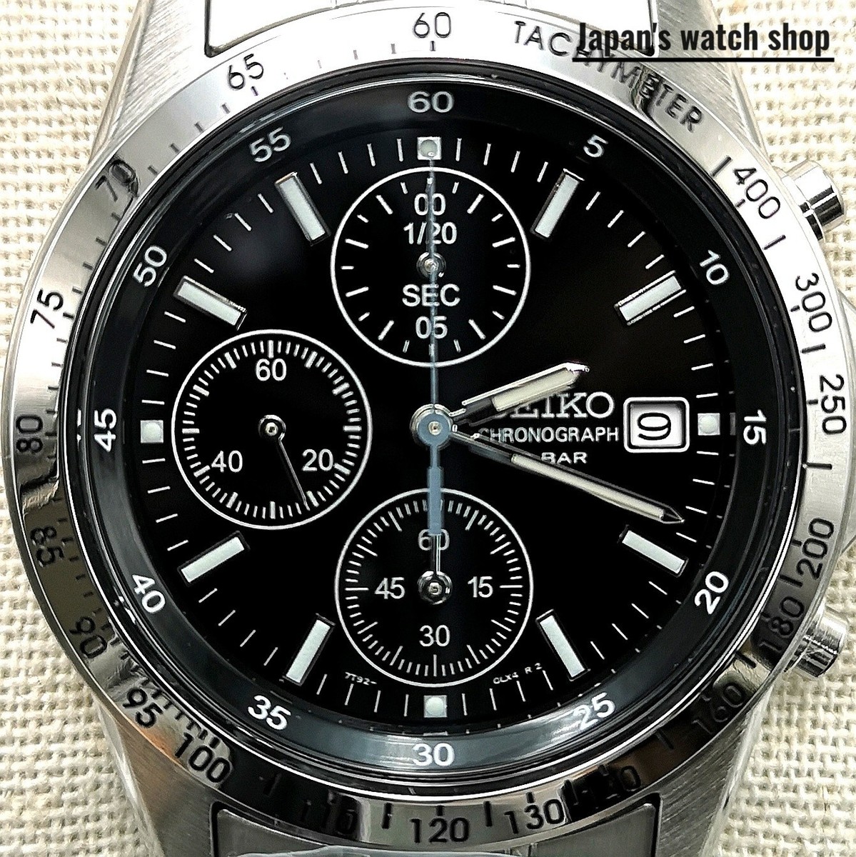 SEIKO SPIRIT SBTQ041 Black Analog Quartz Chronograph Men's