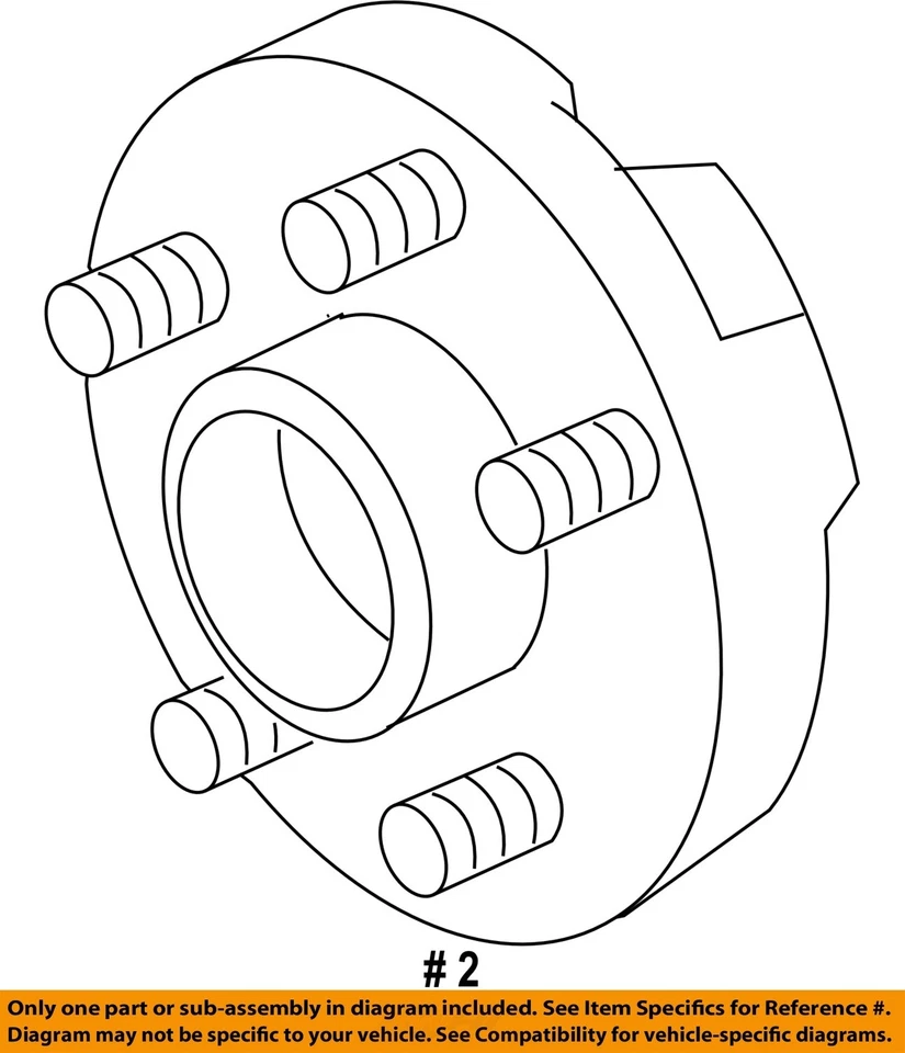 Buje y cojinete de rueda trasera CHRYSLER OEM 68184746AE Foto 2 de 2