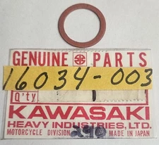 1 Kawasaki 74 KX450 F12MX 74-79 KX250 Float Drain Bowl Bolt Washer OEM 16034-003