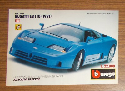 Seltene Werbung BBURAGO Bugatti EB 110 (1991) 1992