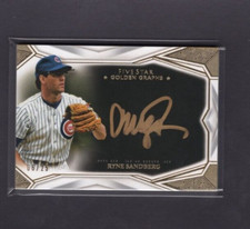 2019 TOPPS FIVE 5 STAR GOLDEN GRAPHS GOLD AUTO RYNE SANDBERG #GG-RS CUBS SP #/25