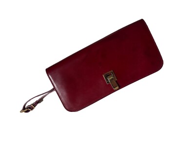 alberta di canio Red Leather Clutch 