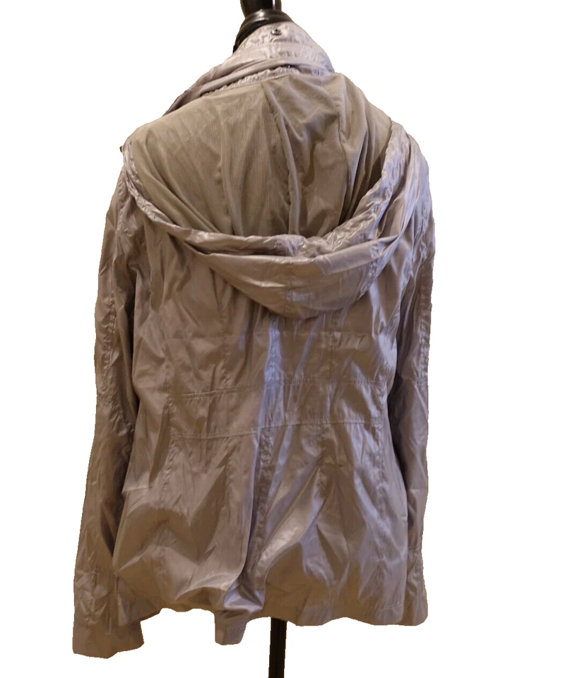 Anatomie - новый с Ярлыками - Серебряный серый с капюшоном Caper плащ - размер L - Изображение 3 из 4