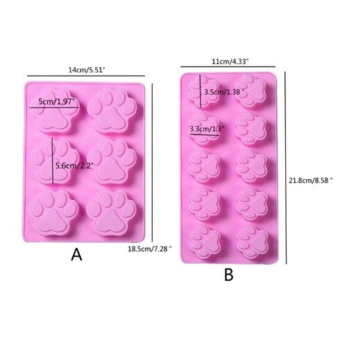 Silicone Paw Print Mold Reusable Dog for Animal Paw Ice Candy Mold - Picture 8 of 10