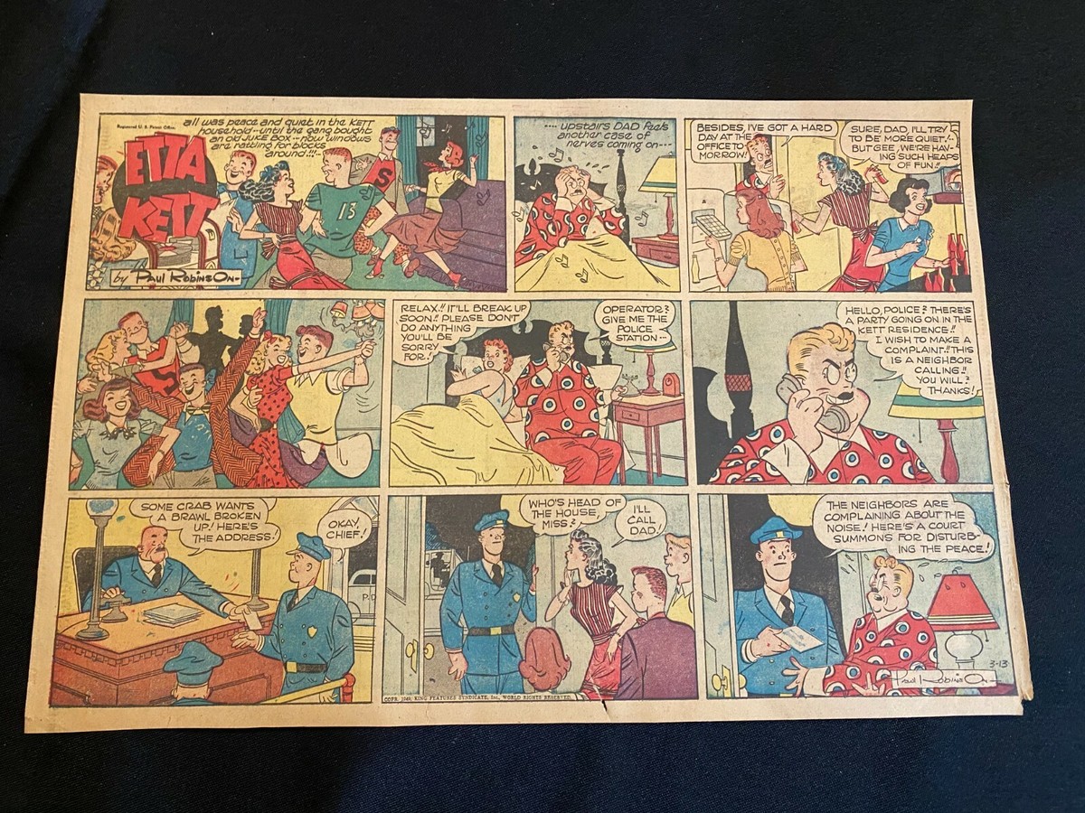 H03 ETTA KETT By Paul Robinson Sunday Half Page Comic Strip March 13, 1949  | eBay