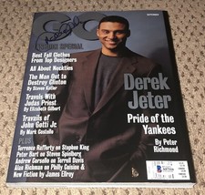 DEREK JETER SIGNED GQ MAGAZINE AUTOGRAPH BAS BECKETT YANKEES BASEBALL AUTO LOA 