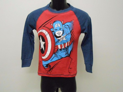 NEW Marvel Captain America Youth Sizes S-M-L-2XL 6/7-8-10/12-18 Shirt - Picture 3 of 6